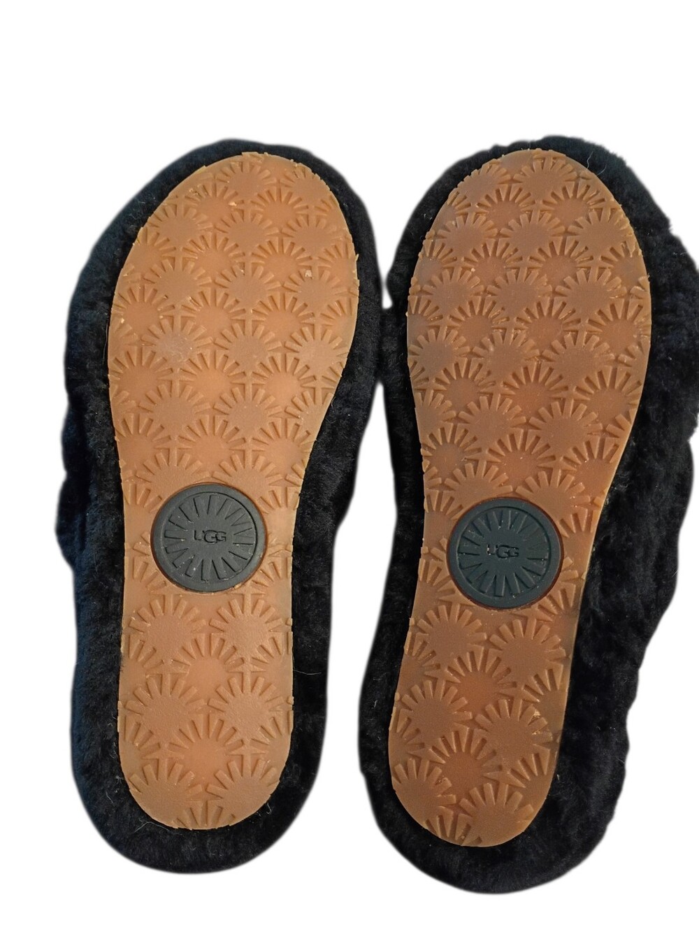 UGG Fluff Yeah Slides Black Size 9 - Picture 5 of 6